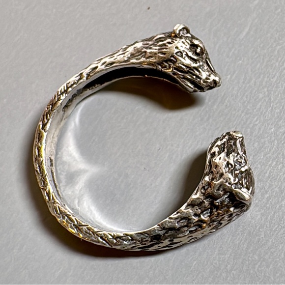 Sᴛᴇʀʟɪɴɢ Sɪʟᴠᴇʀ Fᴇʀʀᴇᴛ/Wᴇᴀsᴇʟ Wʀᴀᴘ Sᴛʏʟᴇ Rɪɴɢ - Picture 7 of 15